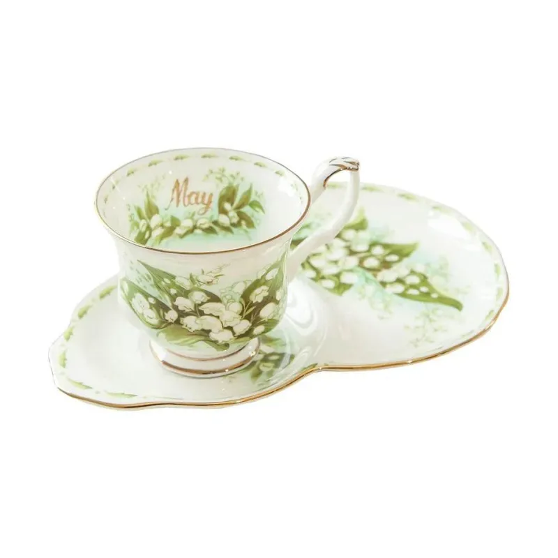 Feast u0026 Flair Küche & Esszimmer-Vintage Bone China Kaffeetassen-Set – Phnom Penh Design für das Home Office