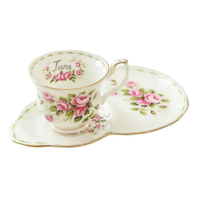 Feast u0026 Flair Küche & Esszimmer-Vintage Bone China Kaffeetassen-Set – Phnom Penh Design für das Home Office