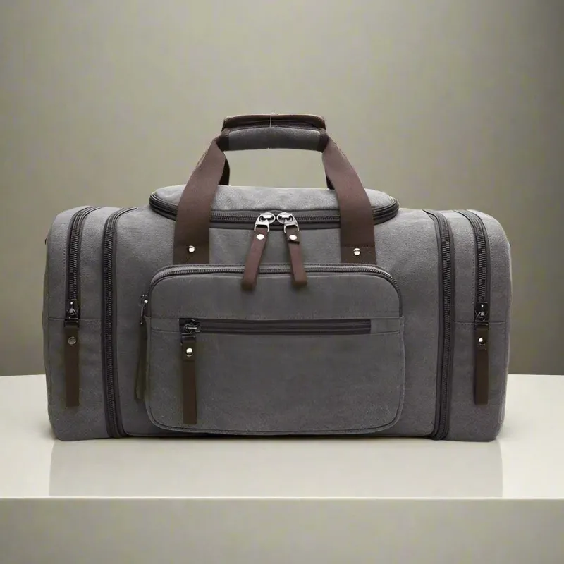 BagAura Taschen & Geldbörsen-Vintage Canvas Reisetasche – Stilvoll, langlebig und großes Fassungsvermögen