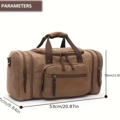 BagAura Taschen & Geldbörsen-Vintage Canvas Reisetasche – Stilvoll, langlebig und großes Fassungsvermögen