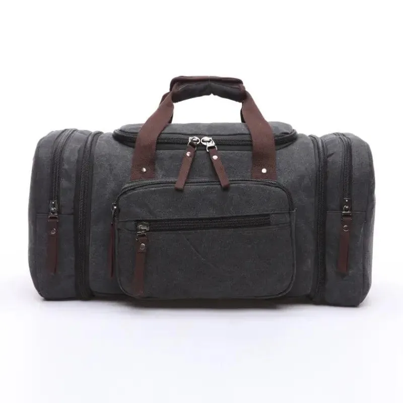 BagAura Taschen & Geldbörsen-Vintage Canvas Reisetasche – Stilvoll, langlebig und großes Fassungsvermögen