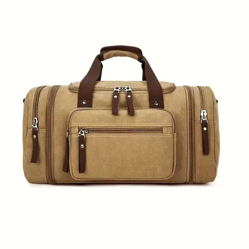 BagAura Taschen & Geldbörsen-Vintage Canvas Reisetasche – Stilvoll, langlebig und großes Fassungsvermögen