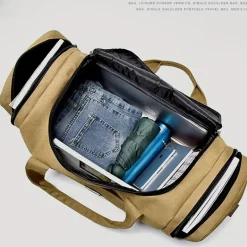 BagAura Taschen & Geldbörsen-Vintage Canvas Reisetasche – Großes Fassungsvermögen, langlebig und vielseitig