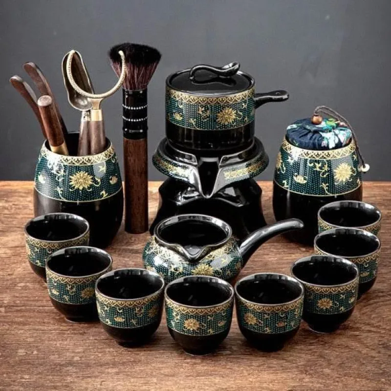 The Cozy Mug Küche & Esszimmer-Vintage Chinesisches Keramik Teeservice - Einzigartiges traditionelles Teeservice