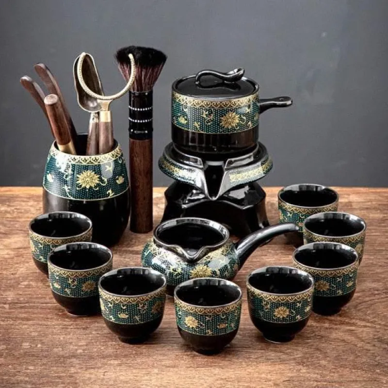 The Cozy Mug Küche & Esszimmer-Vintage Chinesisches Keramik Teeservice - Einzigartiges traditionelles Teeservice