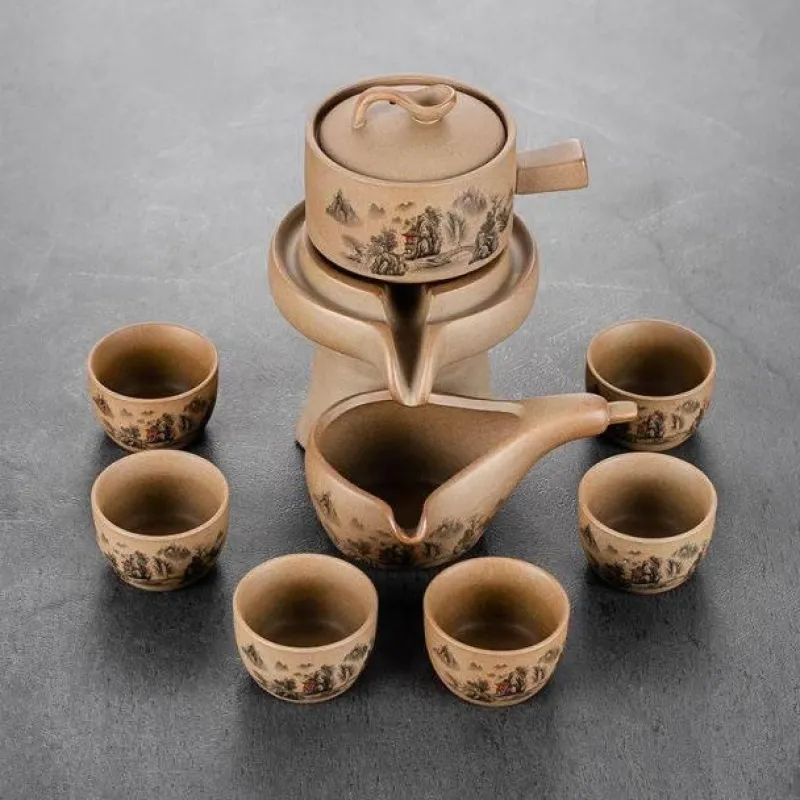 The Cozy Mug Küche & Esszimmer-Vintage Chinesisches Keramik Teeservice - Einzigartiges traditionelles Teeservice