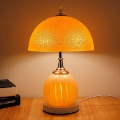 Bright Accents Beleuchtung-Vintage Crackle Glas Tischlampe - Retro Home Decor Beleuchtung
