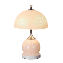 Bright Accents Beleuchtung-Vintage Crackle Glas Tischlampe - Retro Home Decor Beleuchtung