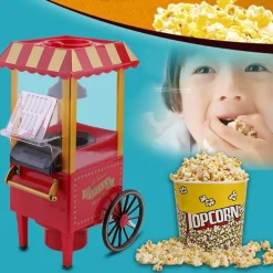 The Culinary Kit Küche & Esszimmer-Vintage Elektrische Popcornmaschine - Retro Snackmaschine