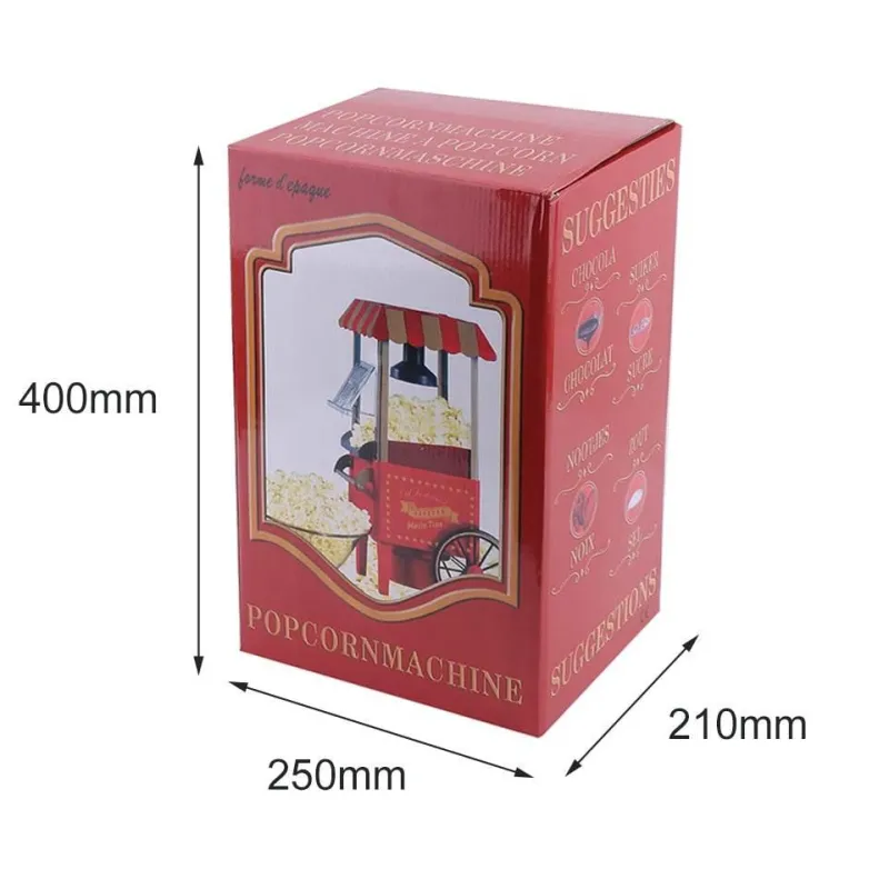 The Culinary Kit Küche & Esszimmer-Vintage Elektrische Popcornmaschine - Retro Snackmaschine