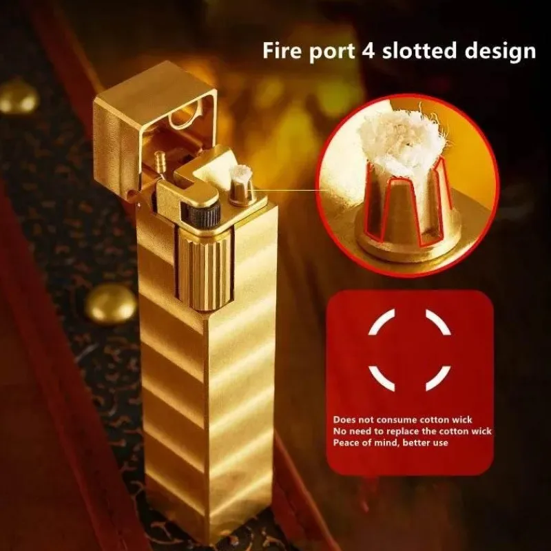 Wilderness Haven Outdoor & Garten|Outdoor-Artikel-Vintage Feuerzeug mit Kupferflamme – handgefertigtes Design