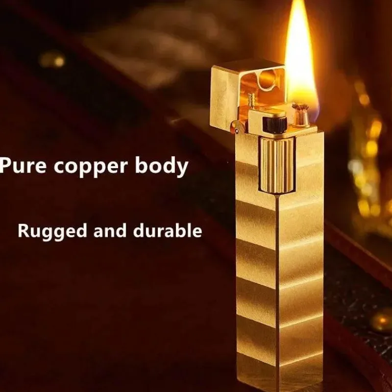 Wilderness Haven Outdoor & Garten|Outdoor-Artikel-Vintage Feuerzeug mit Kupferflamme – handgefertigtes Design