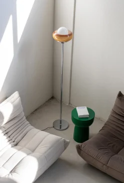 The Gilded Nest Wohndeko|Beleuchtung-Vintage Floor Lamp – 155 cm Standing Lamp with Knob Switch
