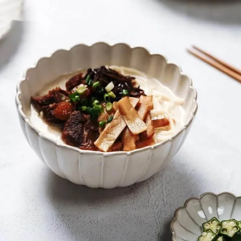 Elegance at the Table Küche & Esszimmer-Vintage Gestreiftes Esstischset aus Keramik - Küchengeschirr