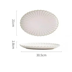 Elegance at the Table Küche & Esszimmer-Vintage Gestreiftes Esstischset aus Keramik - Küchengeschirr