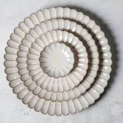 Elegance at the Table Küche & Esszimmer-Vintage Gestreiftes Esstischset aus Keramik - Küchengeschirr