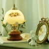 The Light Loft Beleuchtung-Vintage Glasblumen Tischlampe - Retro Beleuchtung Dekor
