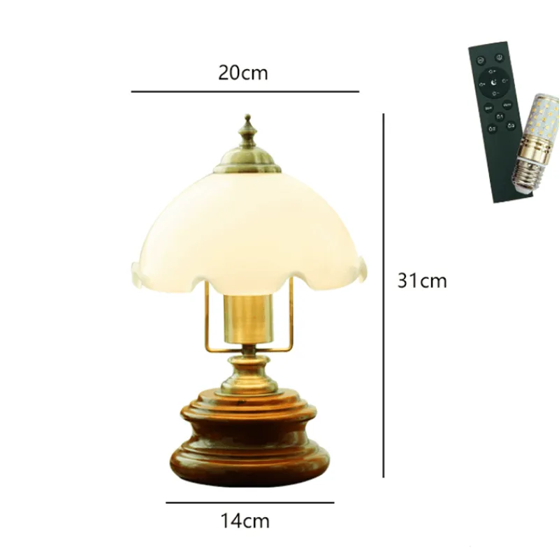 The Light Loft Beleuchtung-Vintage Glasblumen Tischlampe - Retro Beleuchtung Dekor