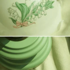 The Light Loft Beleuchtung-Vintage Glasblumen Tischlampe - Retro Beleuchtung Dekor