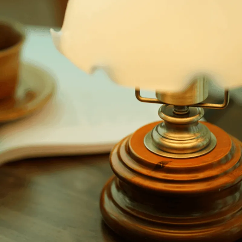 The Light Loft Beleuchtung-Vintage Glasblumen Tischlampe - Retro Beleuchtung Dekor