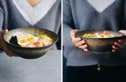 The Decor Haven Küche & Esszimmer-Vintage japanische Keramikschalen - Kreatives Wohn- und Küchendekor