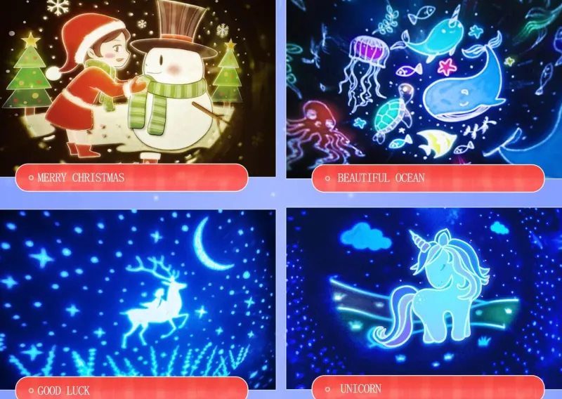 Glow u0026 Shade Beleuchtung-Vintage Karussell Projektorlampe - Rotierendes Lichtdekor