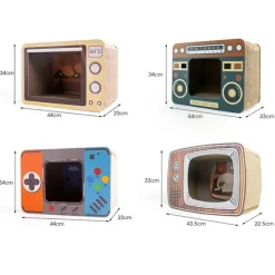 The Gilded Nest Haustierzubehör|Haustierbetten-Vintage Katzenkratzbrettbett - DIY Haustiermöbel