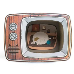 The Gilded Nest Haustierzubehör|Haustierbetten-Vintage Katzenkratzbrettbett - DIY Haustiermöbel