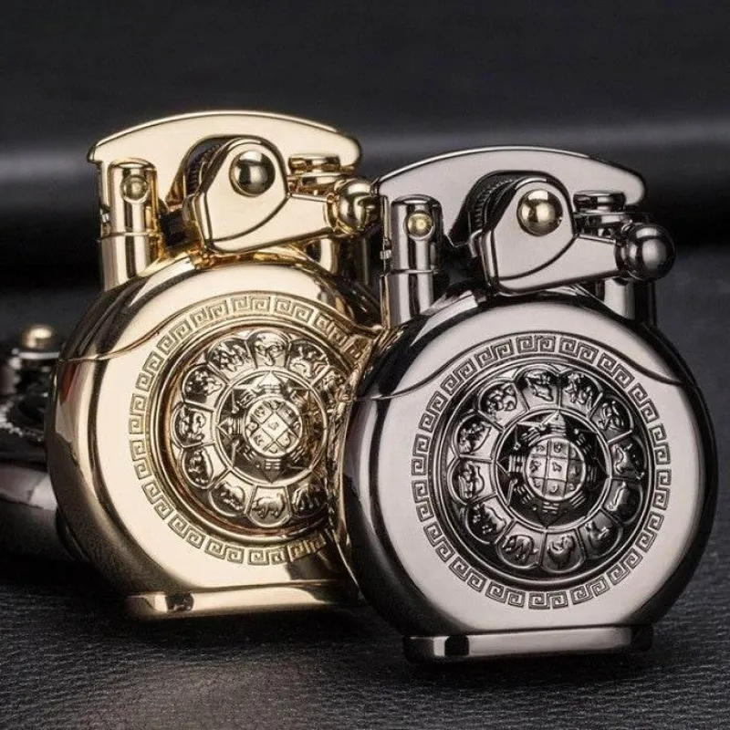 The Outdoor Vault Outdoor-Artikel|Heimwerkzeuge-Vintage Kerosinfeuerzeug - Automatische Drehzündung