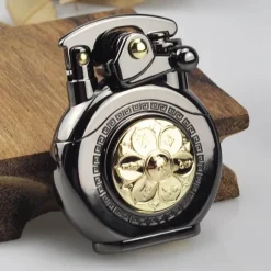 The Outdoor Vault Outdoor-Artikel|Heimwerkzeuge-Vintage Kerosinfeuerzeug - Automatische Drehzündung