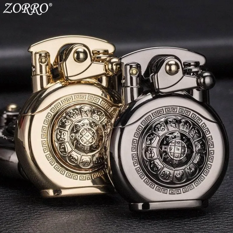 The Outdoor Vault Outdoor-Artikel|Heimwerkzeuge-Vintage Kerosinfeuerzeug - Automatische Drehzündung