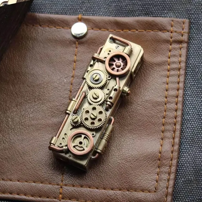 The Outdoor Vault Heimwerkzeuge|Outdoor-Gadgets-Vintage Kerosinfeuerzeug - Uhrwerk Flammendesign