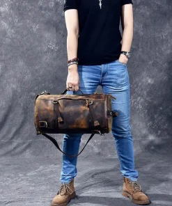 Decor Taschen & Geldbörsen-Vintage Lederrucksack - Klassische Herren Messenger Bag