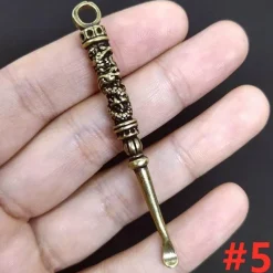 Wilderness Haven Outdoor & Garten|Outdoor-Artikel-Vintage Messing Schlüsselanhänger - Retro Mini Werkzeug Accessoire