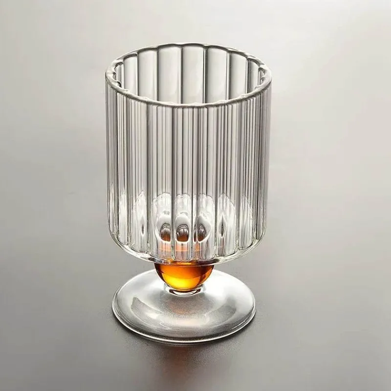 Plates u0026 More Küche & Esszimmer-Vintage Nordische Weinkelche mit geriffeltem Stiel - Glasbecher-Set mit Perlen