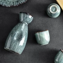 Elegance at the Table Küche & Esszimmer-Vintage Sake-Spender-Set - Japanischer Shochu-Topf-Weinserver