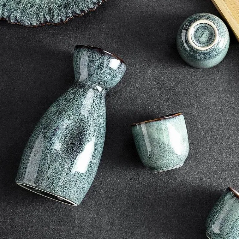 Elegance at the Table Küche & Esszimmer-Vintage Sake-Spender-Set - Japanischer Shochu-Topf-Weinserver