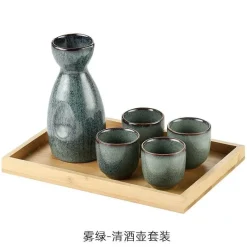 Elegance at the Table Küche & Esszimmer-Vintage Sake-Spender-Set - Japanischer Shochu-Topf-Weinserver