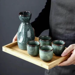 Elegance at the Table Küche & Esszimmer-Vintage Sake-Spender-Set - Japanischer Shochu-Topf-Weinserver