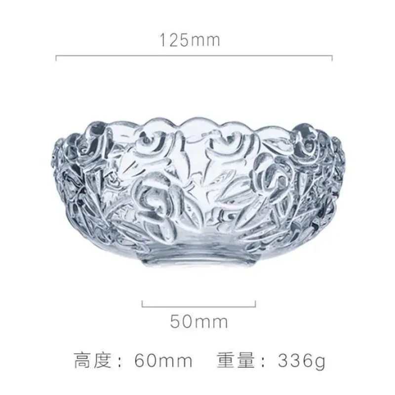 Plates u0026 More Küche & Esszimmer-Vintage Salatschüssel aus Glas – graviertes Goldrand-Design