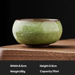 Plates u0026 More Küche & Esszimmer-Vintage Seladon Teetasse - Ice Crackle Keramik Kung Fu Tasse