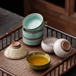 Plates u0026 More Küche & Esszimmer-Vintage Seladon Teetasse - Ice Crackle Keramik Kung Fu Tasse