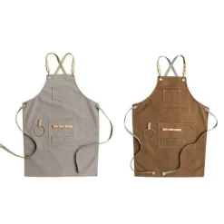 The Decor Haven Küche & Esszimmer-Vintage-Kochschürze aus Leder – Professionelle Kochschürze für Köche