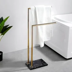 Serene Splash Badezimmer-Vivian Towel Rack - Stylish Bathroom Organizer