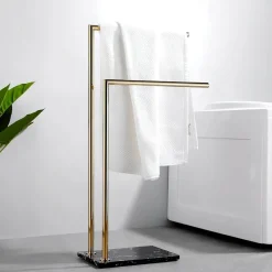 Serene Splash Badezimmer-Vivian Towel Rack - Stylish Bathroom Organizer