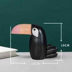 Willow u0026 Whim Wohndeko-Vogelfigur aus Kunstharz, modernes Wohndekor