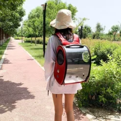 Decor Haustierzubehör-Vogeltransportrucksack – Raumkapsel-Reisekäfig für Heimvögel