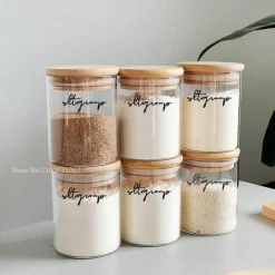 Plates u0026 More Küche & Esszimmer-Vorratsdose aus Glas für Lebensmittel – Behälter zur Organisation der Küche mit Deckel