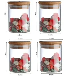 Plates u0026 More Küche & Esszimmer-Vorratsdose aus Glas für Lebensmittel – Behälter zur Organisation der Küche mit Deckel