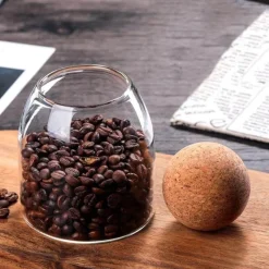 Space Savvy Küche & Esszimmer-Vorratsglas aus Glas mit Korkdeckel - Home Organizer Jar